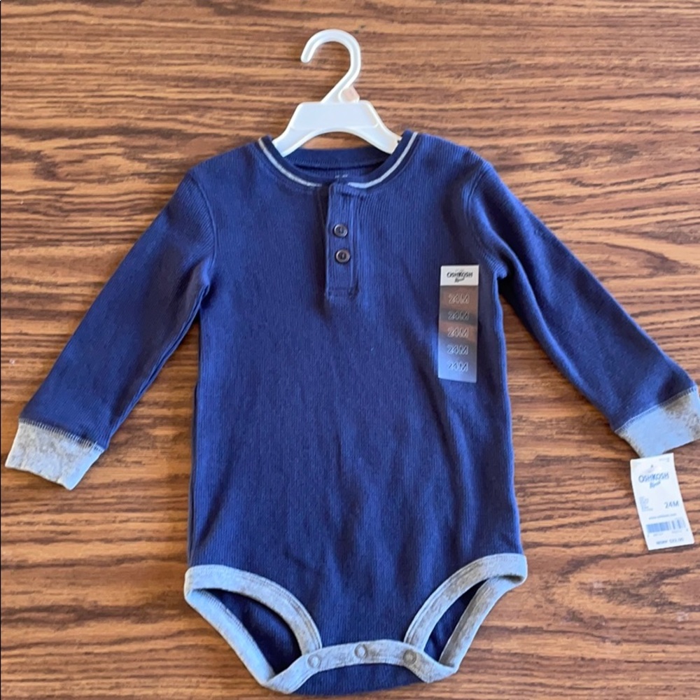 NWT Oshkosh thermal henley. Size 24 months. Warm!